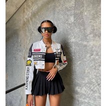 야구잠바 여자야구점퍼 대학과잠 가을 streetwear 자른 레터맨 재킷 코트 의류 여성 사이버 y2k 레이싱 항공대표팀 재킷