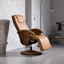 장인가구 밀라노 1인용 리클라이너 소파 브라운