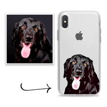 uDesign 사진주문제작 감성 초상화 캐리커쳐 개 고양이 애완 동물 휴대폰 케이스 iPhone Samsung 모든 모델 호환.여자친구 남자친구 부모님 커플 기념일 생일 선물7