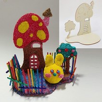아이베이비아트 반제품만들기모음, 버섯나무집꾸미기