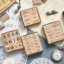날짜 요일 월별 숫자 다꾸 우드스탬프, 5.숫자 (WS-459)
