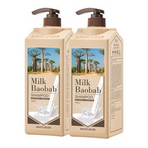 비오클라쎄 밀크바오밥 샴푸 화이트머스크향, 1000ml, 2개
