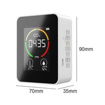 안전 가스 누출 감지기 1200mAh 적외선 반도체 센서 CO2 미터 온도 테스터 대기 질 모니터 이산화탄소 가, 01 WHITE