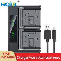 HQIX 소니 FDR-AX30 AXP35 AX40 AX45 AX100E AX700 AXP55 AX60 HXR-NX80 PXW-Z90 DEV-50 30 카메라 NP-FV100 듀얼, [01] Dual Charger