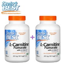 (1+1) 닥터스베스트 엘카르니틴 푸마르산 L Carnitine Fumarate 아미노산 855mg 180 베지캡슐 2팩
