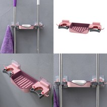 부착식 청소도구걸이 대걸레보관함 청소용품정리함