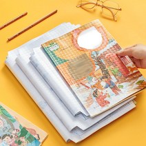 10매입 대/중/소 책포장 투명비닐 책커버 코팅지, 대형 북커버