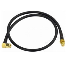 라디오 안테나 연장 케이블 SMA Male Right Angle to Female RG58 동축 60cm VHF 라디오용, 1PC