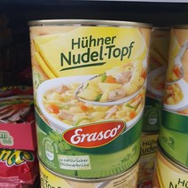 (독일마트) 1+1 ERASCO 치킨 누들 스프 통조림 800g Hunehner nudel Topf