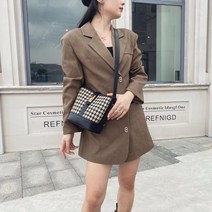 여성 복주머니 최신 버킷백 고급 외국 스타일 유행 패션 레오파드 프린트 버킷 백 버전