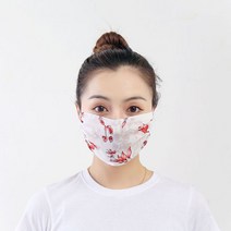 선스크린 쉬폰 마스크 여성 프린팅 얇은 재사용 가능 레이디 페이스 용 세탁 입 여름 방풍, 04 D