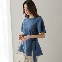 [루이스엔젤] 그레이스 D링벨트 투웨이 날개 블라우스