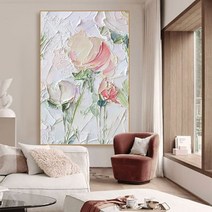 핸드메이드 플라워 유화 그림액자, 장미, 80CMx140CM 가로 버전