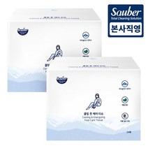 자우버 쿨링 풋 케어 티슈 24매 2개(총 48매) 효과적인 쿨링효과