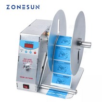 라벨기 시약 머신 병 라벨 가성비 앰플 자동 산업용 ZONESUN- 디지털 되감기 장치 의류 태그 바코드 스티커 볼륨 수집, [02] 110V