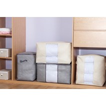 이불 리빙 박스 옷장 정리 폴딩 수납 상자 가방 정리함 수납함, 그레이_대 사이즈 - 1개
