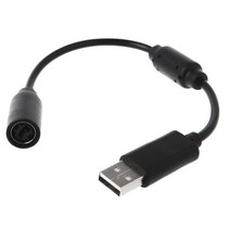 Xbox 360 유선 게임 케이블 컨트롤러 연결 및 커넥터 어댑터용 USB 분리형 코드 교체, Black_One Size, Black_One Size, 상세 설명 참조0