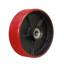 핸드파렛트바퀴 포크리프트바퀴 지게차유압바퀴 200-50 적색 우레탄바퀴, BB6204