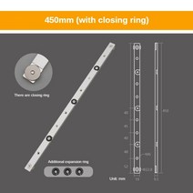 티트랙 T트랙 슬라이더 프로파일 목공 게이지300-800mm 알루미늄 합금 유형 277, 450mm 슬라이더