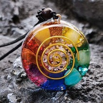 오르고나이트 Orgonite 펜던트 목걸이 에너지 발생기 Emf 보호 치유 크리스탈 신성한 기하학 차크라 명상, 01 Orgonite_01 50cm
