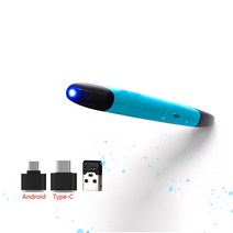 2.4G 펜 마우스 무선 USB 광학, Blue light blue
