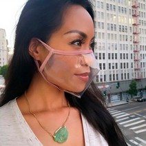 재사용가능 3D 입체 입투명 비닐 마스크 비말차단 강의 립리딩 목욕탕 마스크, 블랙