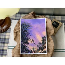 카르페디엠 노을 실루엣 오일파스텔화 KIT, 추가(+2장), 원데이클래스