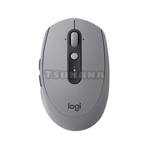 로지텍 Logitech m590 다중 장치 자동 무선 마우스 2 엄지 버튼 usb 수신기 광학 추적 컴퓨터 노트북용 조용한 클릭, 회색