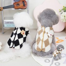 강아지 수면조끼 겨울 반려견옷, 블랙 / L