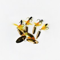 나바다몰 민물 루어 배스 블레이드 골드 컬러 꺽지 스피너, 1/4oz, 컬러스피너