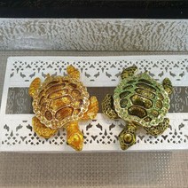 시떼몰 칠보 장수 거북이 장식품 2칼라, 그린