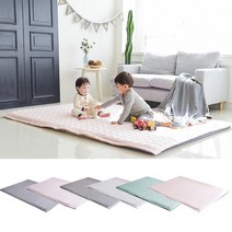 [비비엔다] 놀이매트용 순면커버 (280x140cm), 전체색:라이트그레이