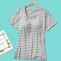 여성 노브라 반팔 티셔츠 심플 여름 여자 노브라티 nobra shirt XK0487