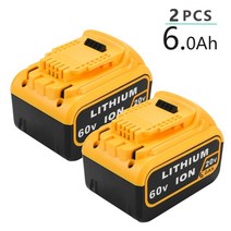 디월트dcb606 20v 60v 9.0ah 6.0ah flexvolt xr 18v ​​54v 전동 공구용 리튬 이온 배터리 20볼트 리튬 배터리 dcb547, 18 년, 2 개 6.0 배터리