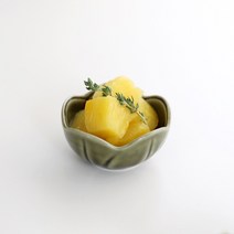 오반자이 사색매화 종지 도자기 꽃종지 레트로식기, 사색매화종지[올리브]