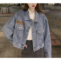 줄리엔느 투포켓 빈티지 데님 크롭 자켓