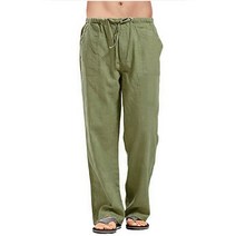 대형 유리 화병 코튼 린넨 플러스 사이즈 남성 바지 통기성 클래식 캐주얼 조깅, 04 army green_08 5XL