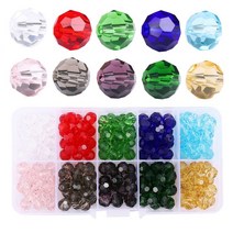 [루앤블리] 크리스탈 비즈 축구공비즈 론델비즈 유리볼비즈 diy 쥬얼리 액세서리 10색 세트, 축구공 6mm