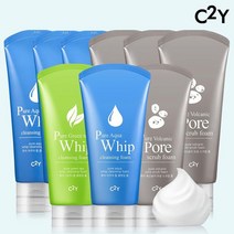 네츄럴 아일랜드 C2Y 아쿠아 휩 클렌징폼 대용량 휴대용 폼클렌징 220ml/120ml 클렌징폼 다구성 택 1, {AB7} 퓨어 녹차 휩폼 120ml 4개