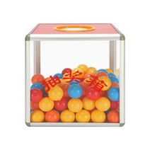 번호 추첨기 투명 제비뽑기 상자 뽑기판 공포함, 30cm투명복권상자 공50개+종이+펜+스티커