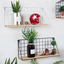 빈티지 감성 철제 벽걸이 선반 거실선반 거실인테리어선반 벽수납, 색상, 블랙