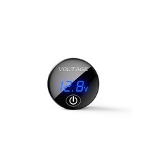 자동차 오토바이 DC 5V-48V LED 패널 디지털 전압계 배터리 용량 디스플레이 터치 온 오프 스위치, Blue