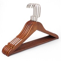 NK 고급 원목 옷걸이 5개 세트, 중형(38cm)