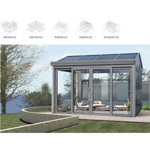 겨울 정원을 위한 주문을 받아서 만들어진 Conservatory 4 절기 알루미늄 조립식 유리제 집 Sunroom 일광, 한개옵션0