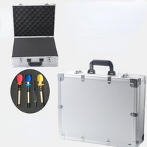 공구케이스 알루미늄 합금 다기능 휴대용 가정용 파일 박스 자동차 보관함 잠금 및 스폰지 도구 정리 케이스, Silver   Sponge+46X33X16.2cm