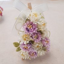 아티제이플라워 미니국화 납골당 소품 (4 Color) 조화 추모 봉안당, 연보라