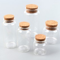 코르크 마개 원형 유리병 중대형 인테리어용유리병 DP용유리병 액세서리보관병 수납유리병 다용도유리병