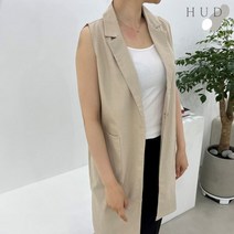 휴드 루즈 여름 롱 민소매 베스트