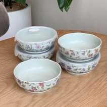 아리타야키 일본 식기 도자기 그릇 리프 플라워 원절 스몰 찬통 반찬통 반찬용기 1p 뚜껑포함, 22-로즈핑크