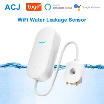 ACJ WiFi 누수 센서 스마트 가정용 감지기 홍수 경보 오버플로 보호 지원 SmartLife Tuya, 한개옵션0